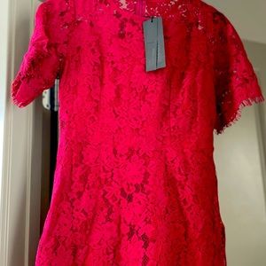 Super cute red lace dress, new with tags. Asking $25. Size M